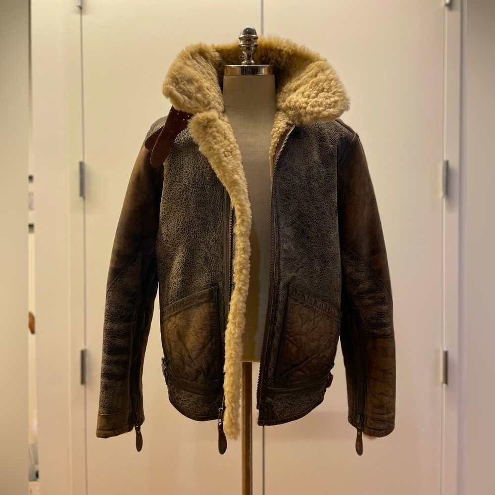 Polo Ralph Lauren B3 Shearling Bomber Jacket Size L BNWOT Brand New Without Tags